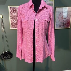 LOFT Pink Patterned Button-Down Shirt ❤️‍🔥